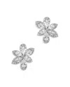 Bloomingdale's Marquis, Pear & Round Cut Diamond Flower Stud Earrings In 14k White Gold, 1.0 Ct. T. W. - Exclusive In White