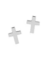 Bloomingdale's Medium Cross Stud Earrings In 14k White Gold - Exclusive In White Gold