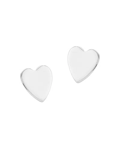 Bloomingdale's Medium Heart Stud Earrings In 14k White Gold - Exclusive