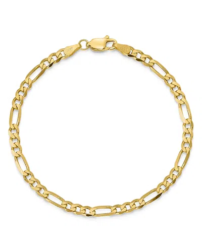 Bloomingdale's Men's 14k Yellow Gold 4mm Flat Figaro Chain Bracelet, 7 - Exclusive