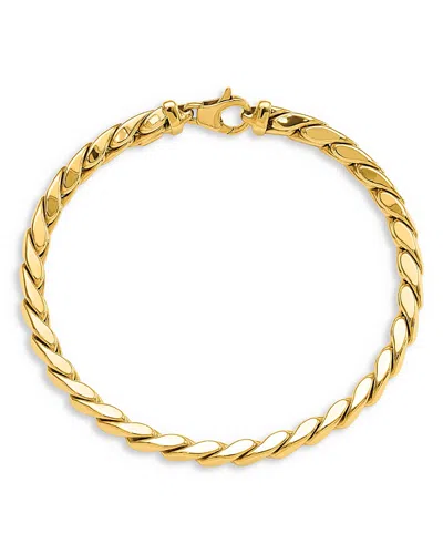 Bloomingdale's Men's 14k Yellow Gold Polished Fancy Link Chain Bracelet