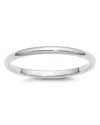 Bloomingdale's Men's 2mm Half Round Band Ring In 14k White Gold In White