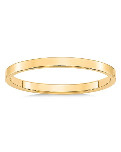 Bloomingdale's Men's 2mm Lightweight Flat Band In 14k Yellow Gold
