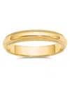 Bloomingdale's Men's 4mm Milgrain Half Round Wedding Band 14k Yellow Gold In Gold