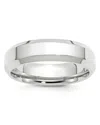 Bloomingdale's Men's 6mm Bevel Edge Comfort Fit Band In 14k White Gold In White