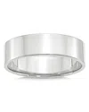 Bloomingdale's Men's 6mm Lightweight Flat Band In 14k White Gold - Exclusive In White