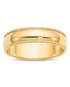 Bloomingdale's Men's 6mm Milgrain Comfort Fit Wedding Band In 14k Yellow Gold - 100% Exclusive In Gold