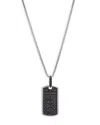 Bloomingdale's Men's Black Diamond Dog Tag Pendant In 14k White Gold, 0.50 Ct. T. W. - Exclusive In Black/white Gold