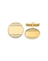Bloomingdale's Men's Circular With Line Design Cuff Links In 14k Yellow Gold - Exclusive In Gold
