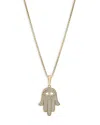Bloomingdale's Men's Diamond Hamsa Pendant In 14k Yellow Gold, 0.50 Ct. T. W. - Exclusive In Gold
