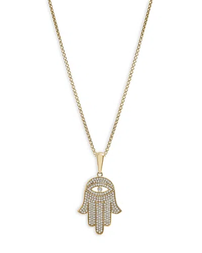 Bloomingdale's Men's Diamond Hamsa Pendant In 14k Yellow Gold, 0.50 Ct. T. W. - Exclusive