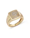Bloomingdale's Men's Diamond Pave Ring In 14k Yellow Gold, 0.50 Ct. T. W. - Exclusive In Gold