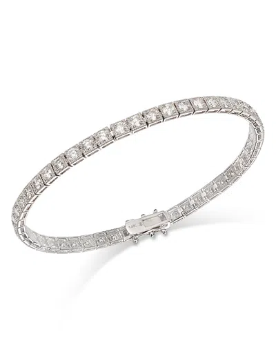 Bloomingdale's Men's Diamond Tennis Bracelet In 14k White Gold, 7.0 Ct. T. W.
