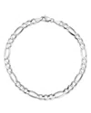 Bloomingdale's Men's Figaro Link Chain Bracelet In 14k White Gold - Exclusive In White