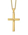 Bloomingdale's Men's Polished Cross Pendant Necklace In 14k Yellow Gold, 20 - Exclusive In Gold