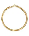 Bloomingdale's Men's Square Franco Link Chain Bracelet In 14k Yellow Gold - Exclusive In Gold