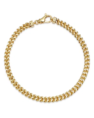 Bloomingdale's Men's Square Franco Link Chain Bracelet In 14k Yellow Gold - Exclusive
