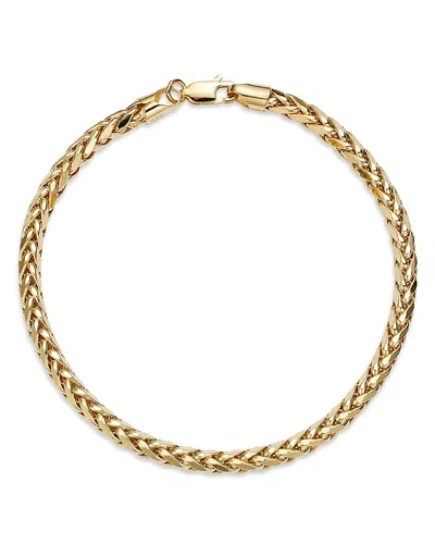 Bloomingdale's Men's Wheat Link Chain Bracelet In 14k Yellow Gold - Exclusive