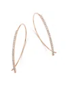 Bloomingdale's Micro-pave Diamond Threader Earrings In 14k Rose Gold, 0.50 Ct. T. W. - Exclusive In White/rose Gold