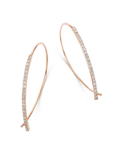 Bloomingdale's Micro-pave Diamond Threader Earrings In 14k Rose Gold, 0.50 Ct. T. W. - Exclusive In White/rose Gold