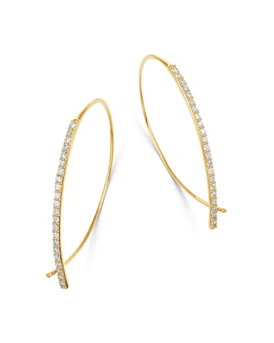 Bloomingdale's Micro-pave Diamond Threader Earrings In 14k Yellow Gold, 0.50 Ct. T. W. - Exclusive In White/gold