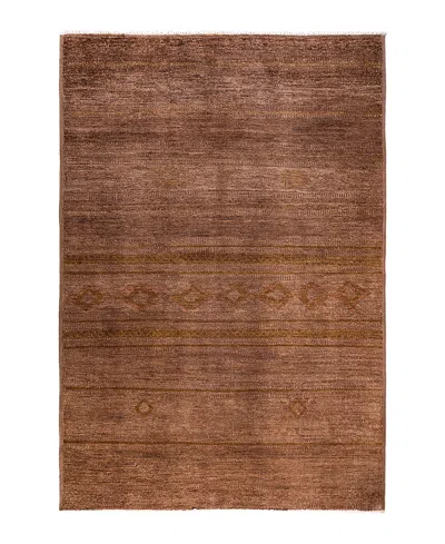 Bloomingdale's Bloomingdales Modern M1574 Area Rug, 6'0x8'10 In Brown
