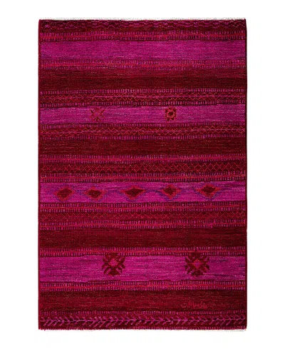 Bloomingdale's Bloomingdales Modern M1621 Area Rug, 4'1x6'1 In Purple