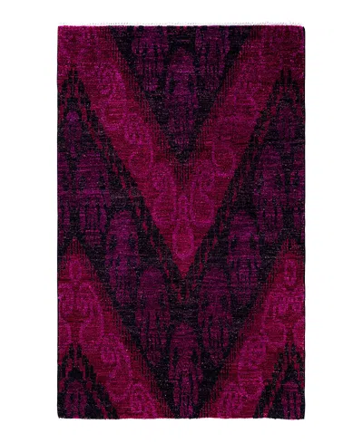 Bloomingdale's Bloomingdales Modern M1624 Area Rug, 4'0x6'4 In Purple