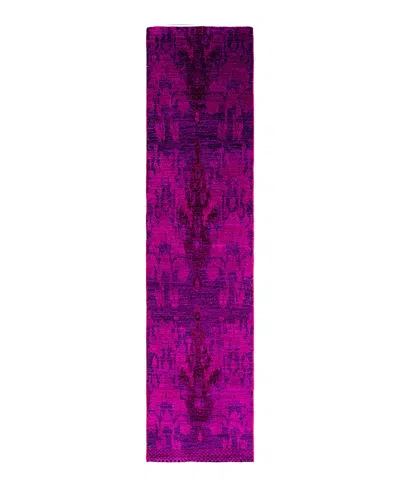 Bloomingdale's Bloomingdales Modern M1655 Runner Area Rug, 2'6x10'3 In Purple