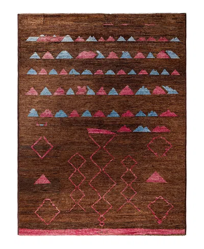 Bloomingdale's Bloomingdales Moroccan M1621 Area Rug, 9'1x11'10 In Brown