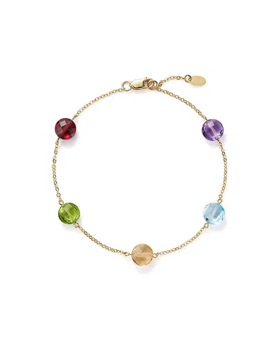 Bloomingdale's Multi Gemstone Station Bracelet In 14k Yellow Gold - Exclusive In Multi/gold
