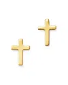 Bloomingdale's Narrow Cross Stud Earrings In 14k Yellow Gold - Exclusive In Gold