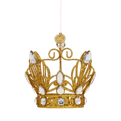 Bloomingdale's Nyc Ballet Gold Jeweled Crown Ornament