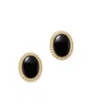 Bloomingdale's Onyx Bezel Set Small Stud Earrings In 14k Yellow Gold - Exclusive In Onyx/gold