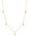 Bloomingdale's Opal Droplet Necklace In 14k Yellow Gold, 18 - Exclusive In White/gold