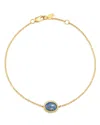 Bloomingdale's Opal Oval Bracelet In 14k Yellow Gold - Exclusive In Blue/gold