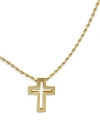 Bloomingdale's Open Cross Pendant Necklace In 14k Yellow Gold, 18 In Gold