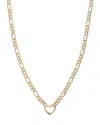 Bloomingdale's Open Heart Figaro Link Chain Necklace In 14k Yellow Gold, 18 - Exclusive In Gold