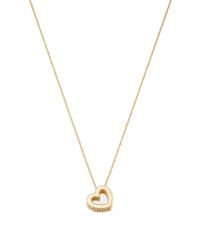 Bloomingdale's Open Heart Pendant Necklace In 14k Yellow Gold, 18 - Exclusive