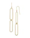 Bloomingdale's Paper Clip Drop Earrings In 14k Yellow Gold - Exclusive In Gold