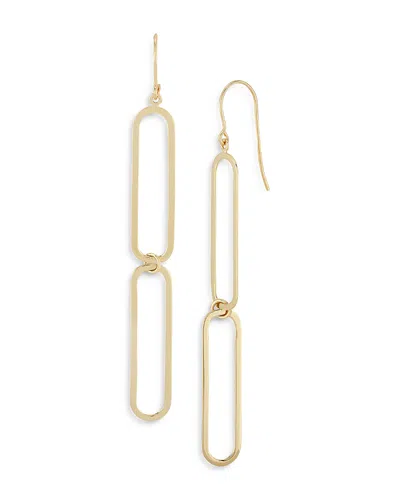 Bloomingdale's Paper Clip Drop Earrings In 14k Yellow Gold - Exclusive