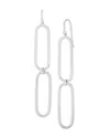 Bloomingdale's Paperclip Double Drop Earrings In Sterling Silver - Exclusive In Silver
