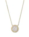 Bloomingdale's Pave Diamond Circle Pendant Necklace In 14k Yellow Gold, 0.35 Ct. T. W. - Exclusive In Gold