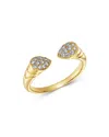 Bloomingdale's Pave Diamond Open Ring In 14k Yellow Gold, 0.25 Ct. T. W. - Exclusive In White/gold