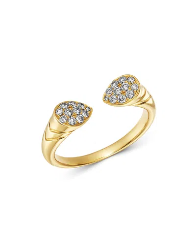 BLOOMINGDALE'S PAVE DIAMOND OPEN RING IN 14K YELLOW GOLD, 0.25 TCW,TI50686R