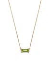 Bloomingdale's Peridot & Diamond Accent Bar Necklace In 14k Yellow Gold, 16-18 - Exclusive In Peridot/gold