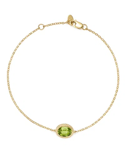 Bloomingdale's Peridot Oval Bracelet In 14k Yellow Gold - Exclusive In Peridot/gold