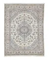 Bloomingdale's Persian Nain Area Rug 6' 7 X 10' 6 In White
