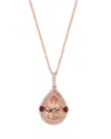 Bloomingdale's Pink Tourmaline, Morganite & Diamond Pendant Necklace In 14k Rose Gold In Pink
