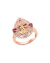 Bloomingdale's Pink Tourmaline, Morganite & Diamond Ring In 14k Rose Gold In Pink